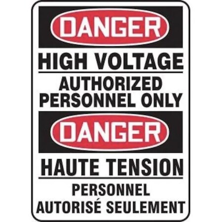 Accuform BILINGUAL OSHA DANGER SAFETY SIGN HIGH FBMELC187VS